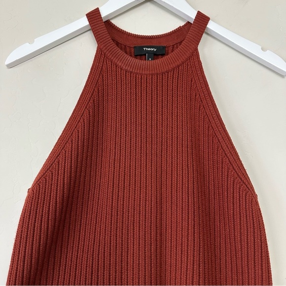THEORY Waxson Rib Tank Sweater, Red - Picture 7 of 13